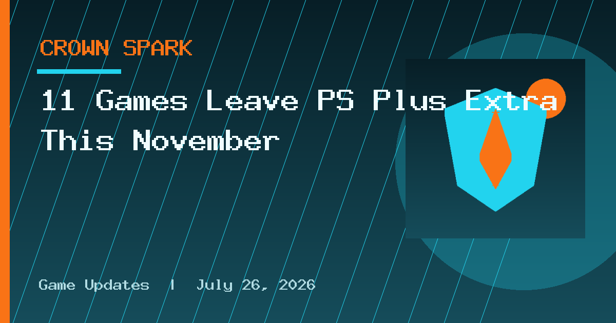 11 Games Leave PS Plus Extra This November