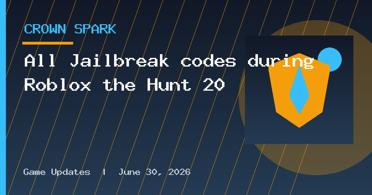 All Jailbreak codes during Roblox the Hunt 20