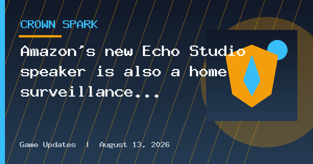 Amazon’s new Echo Studio speaker is also a home surveillance camera