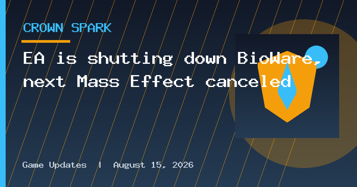 EA is shutting down BioWare, next Mass Effect canceled
