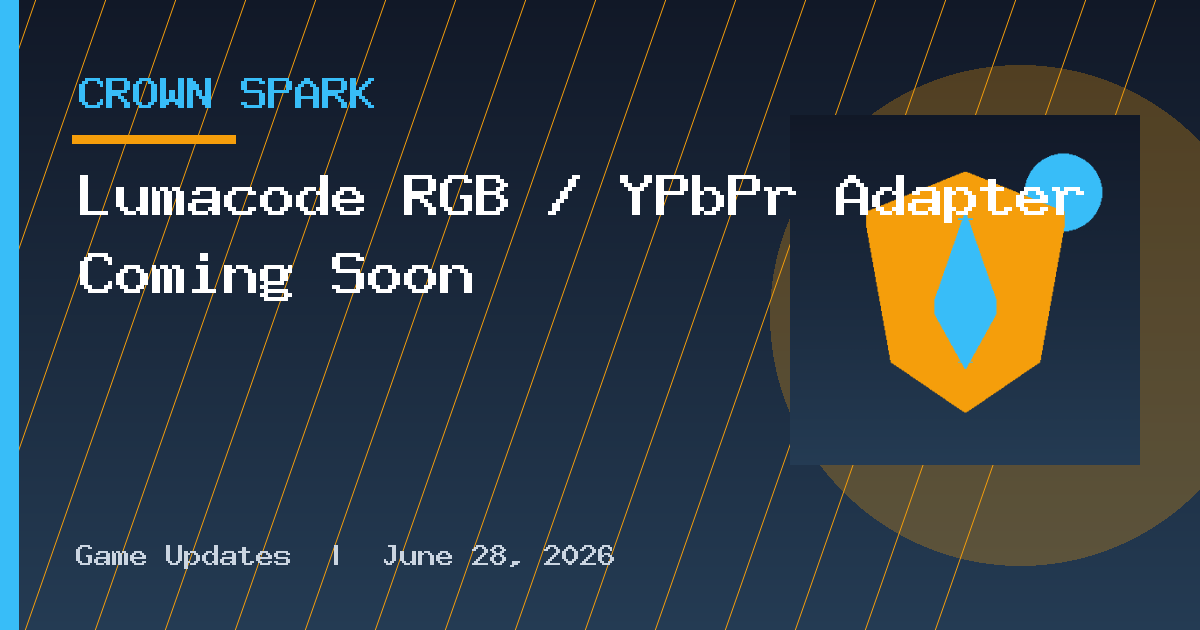 Lumacode RGB / YPbPr Adapter Coming Soon
