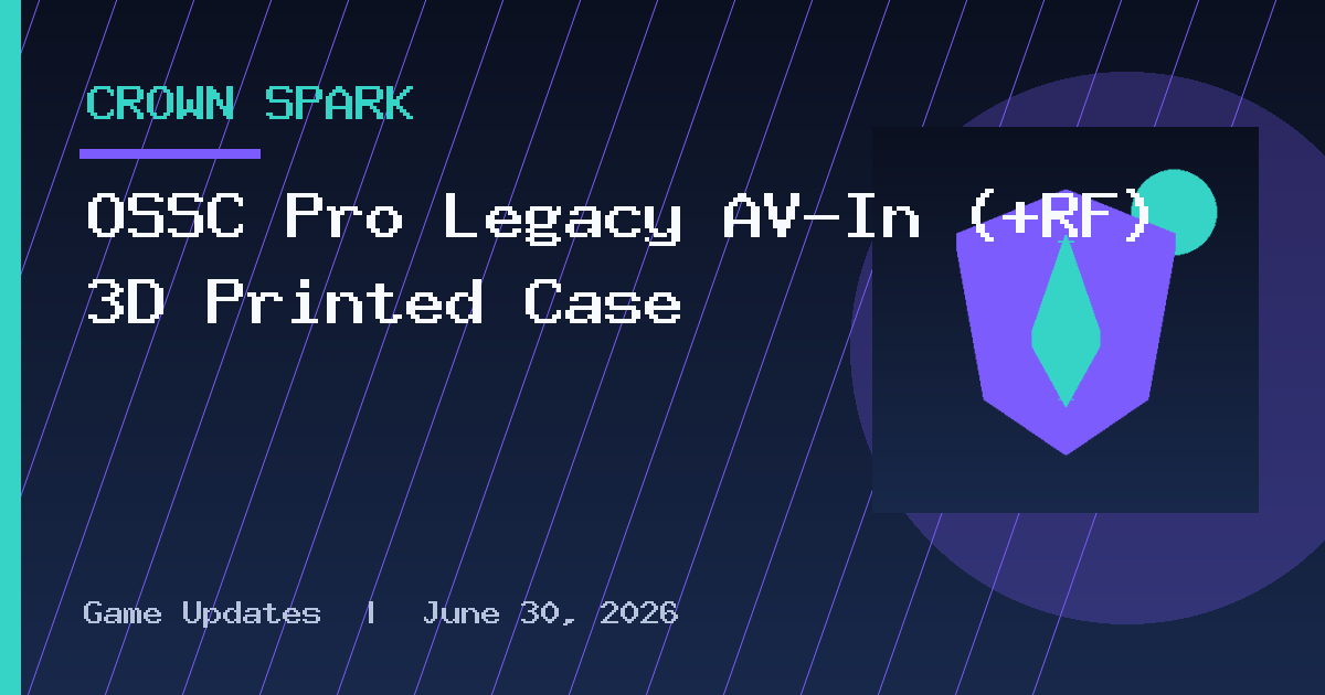 OSSC Pro Legacy AV-In (+RF) 3D Printed Case