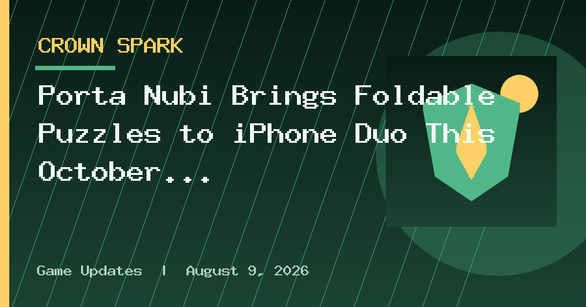 Porta Nubi Brings Foldable Puzzles to iPhone Duo This October 23