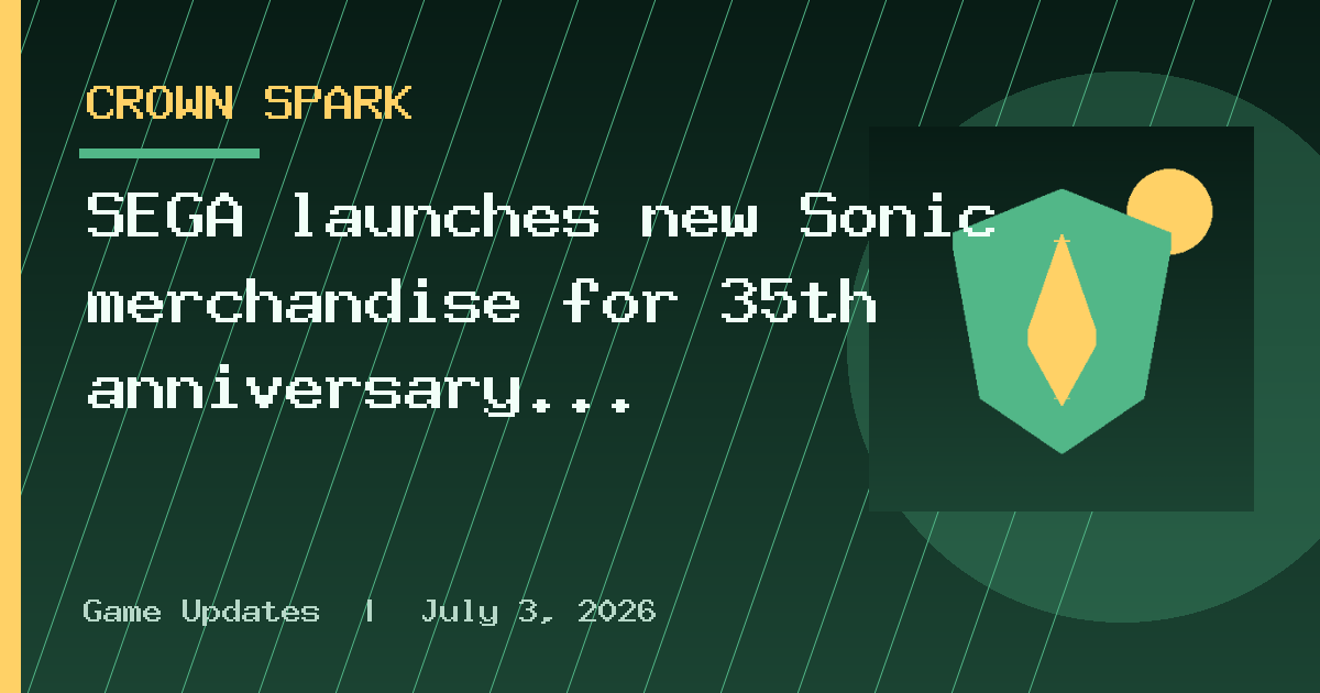SEGA launches new Sonic merchandise for 35th anniversary