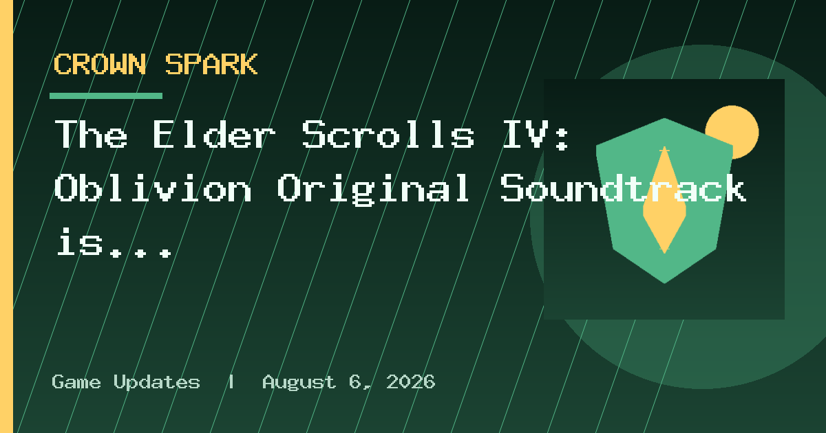 The Elder Scrolls IV: Oblivion Original Soundtrack is Getting a Vinyl Release