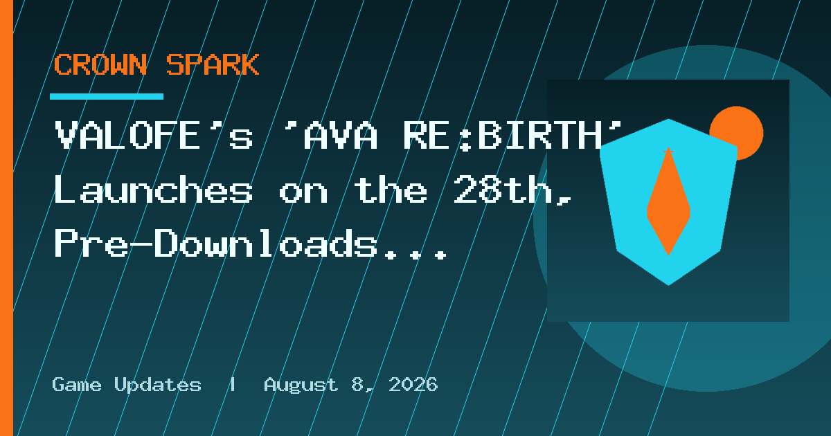 VALOFE's 'AVA RE:BIRTH' Launches on the 28th, Pre-Downloads Begin on the 23rd